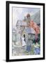 At the Cottage Door-David Woodlock-Framed Giclee Print