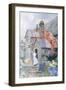 At the Cottage Door-David Woodlock-Framed Giclee Print