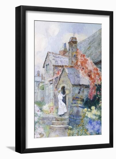At the Cottage Door-David Woodlock-Framed Giclee Print