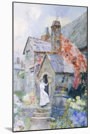 At the Cottage Door-David Woodlock-Mounted Giclee Print