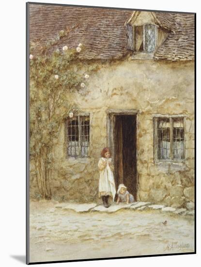 At the Cottage Door-Helen Allingham-Mounted Giclee Print