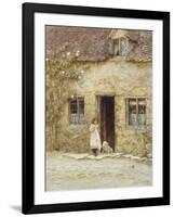 At the Cottage Door-Helen Allingham-Framed Giclee Print