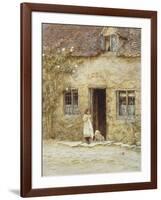 At the Cottage Door-Helen Allingham-Framed Giclee Print