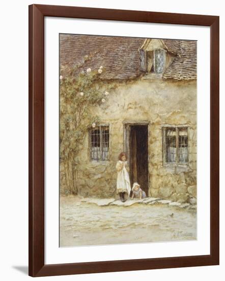 At the Cottage Door-Helen Allingham-Framed Giclee Print