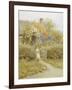 At the Cottage Gate-Helen Allingham-Framed Giclee Print