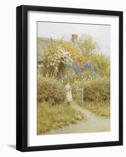 At the Cottage Gate-Helen Allingham-Framed Giclee Print