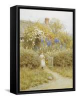 At the Cottage Gate-Helen Allingham-Framed Stretched Canvas
