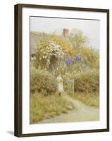 At the Cottage Gate-Helen Allingham-Framed Giclee Print