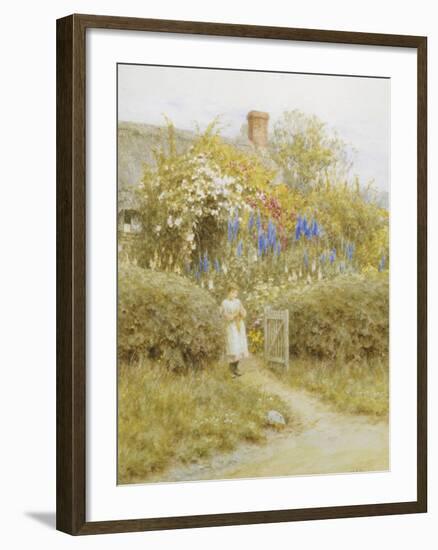 At the Cottage Gate-Helen Allingham-Framed Giclee Print