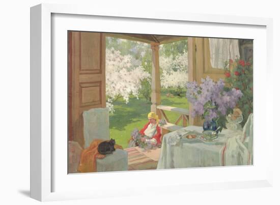 At the Country House, 1916-Ivan Silovich Goryushkin-sorokopudov-Framed Giclee Print