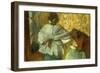 At the Couturiere, the Fitting-Edgar Degas-Framed Giclee Print