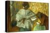 At the Couturiere, the Fitting-Edgar Degas-Stretched Canvas