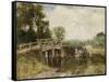 At the Crossing-Henry John Yeend King-Framed Stretched Canvas