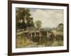 At the Crossing-Henry John Yeend King-Framed Giclee Print