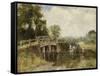 At the Crossing-Henry John Yeend King-Framed Stretched Canvas