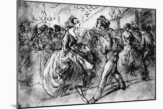 At the Dance, 19th Century-Constantin Guys-Mounted Giclee Print