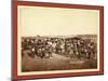 At the Dance. Part of the 8th U.S. Cavalry and 3rd Infantry at the Great Indian Grass Dance on Rese-null-Mounted Giclee Print