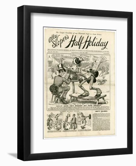 At the Derby, Ally Sloper-null-Framed Art Print