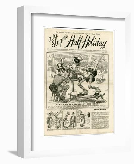 At the Derby, Ally Sloper-null-Framed Art Print