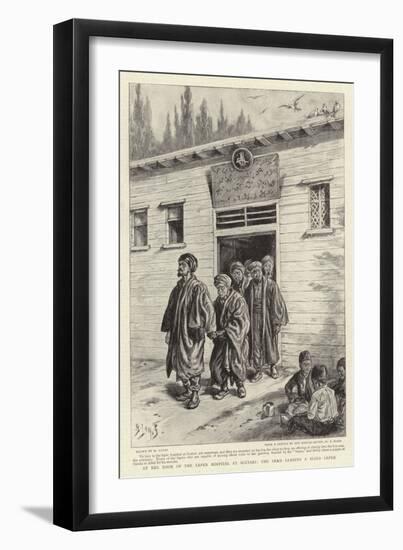 At the Door of the Leper Hospital at Scutari, the Imam Leading a Blind Leper-Henri Lanos-Framed Giclee Print