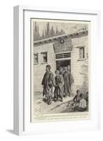 At the Door of the Leper Hospital at Scutari, the Imam Leading a Blind Leper-Henri Lanos-Framed Giclee Print