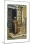 At the Door of the Mosque-Ludwig Deutsch-Mounted Premium Giclee Print