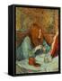 At the Dressing Table-Henri de Toulouse-Lautrec-Framed Stretched Canvas