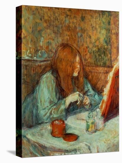 At the Dressing Table-Henri de Toulouse-Lautrec-Stretched Canvas