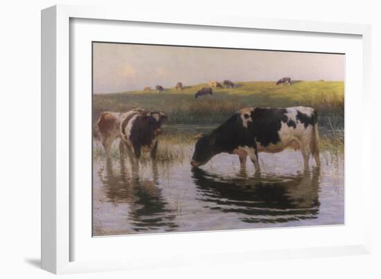 At the Drinking Place-Henry Bisbing-Framed Giclee Print