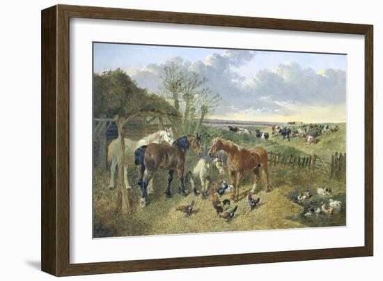 At the Duck Pond-John Frederick Herring II-Framed Giclee Print