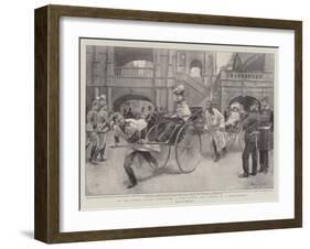 At the Earl's Court Exhibition, a Ride Round Old London in a Jinrickshaw-null-Framed Giclee Print