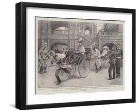 At the Earl's Court Exhibition, a Ride Round Old London in a Jinrickshaw-null-Framed Giclee Print