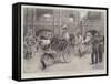 At the Earl's Court Exhibition, a Ride Round Old London in a Jinrickshaw-null-Framed Stretched Canvas