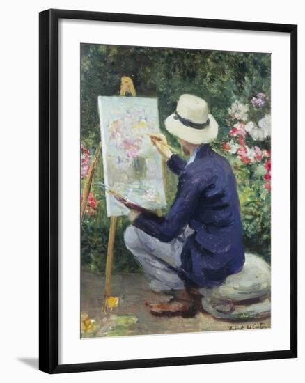 At the Easel-Frank W. Carter-Framed Giclee Print