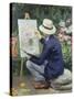 At the Easel-Frank W. Carter-Stretched Canvas