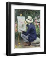 At the Easel-Frank W. Carter-Framed Giclee Print