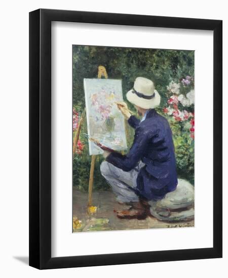 At the Easel-Frank W. Carter-Framed Giclee Print