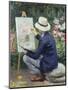 At the Easel-Frank W. Carter-Mounted Giclee Print