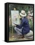 At the Easel-Frank W. Carter-Framed Stretched Canvas