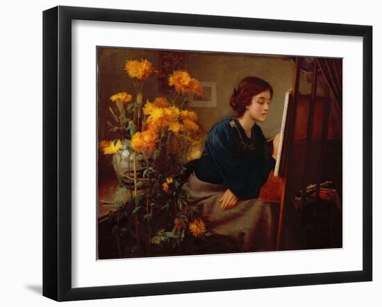 At the Easel-James N. Lee-Framed Giclee Print