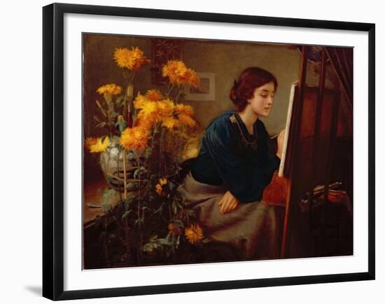 At the Easel-James N. Lee-Framed Giclee Print