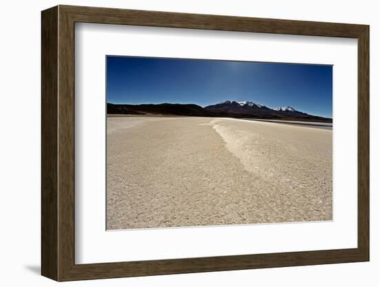 At the Edge of a Salt Lake High in the Bolivian Andes, Bolivia, South America-James Morgan-Framed Photographic Print