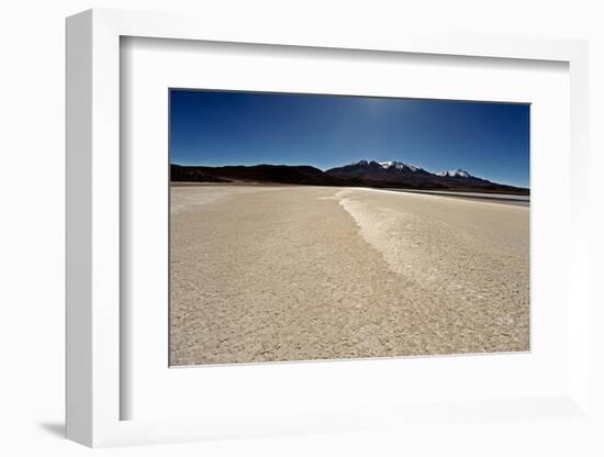 At the Edge of a Salt Lake High in the Bolivian Andes, Bolivia, South America-James Morgan-Framed Photographic Print