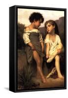 At the Edge of the Brook-William Adolphe Bouguereau-Framed Stretched Canvas