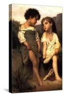 At the Edge of the Brook-William Adolphe Bouguereau-Stretched Canvas