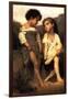 At the Edge of the Brook-William Adolphe Bouguereau-Framed Art Print