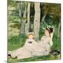 At the Edge of the Forest (Edma and Jeanne). Dated: c. 1872. Dimensions: sheet: 19.53 × 22.38 cm...-Berthe Morisot-Mounted Poster