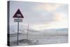 At the Edge of the Settlement Signs Warn Visitors and Tourists of the Danger of Polar Bears-Louise Murray-Stretched Canvas