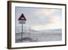 At the Edge of the Settlement Signs Warn Visitors and Tourists of the Danger of Polar Bears-Louise Murray-Framed Photographic Print