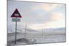 At the Edge of the Settlement Signs Warn Visitors and Tourists of the Danger of Polar Bears-Louise Murray-Mounted Photographic Print